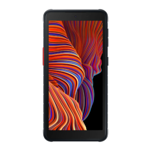 Samsung Galaxy XCover 5 64GB negro, vista frontal con pantalla encendida